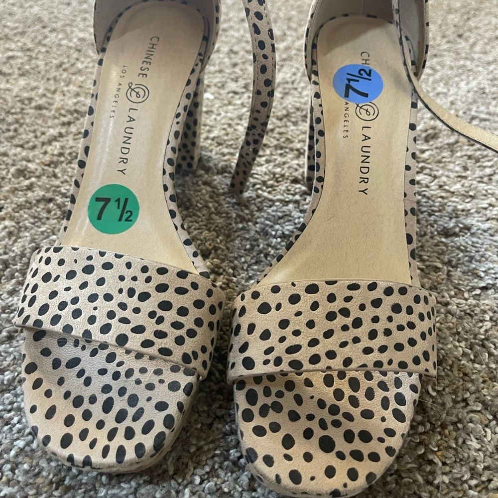 Speckled heels